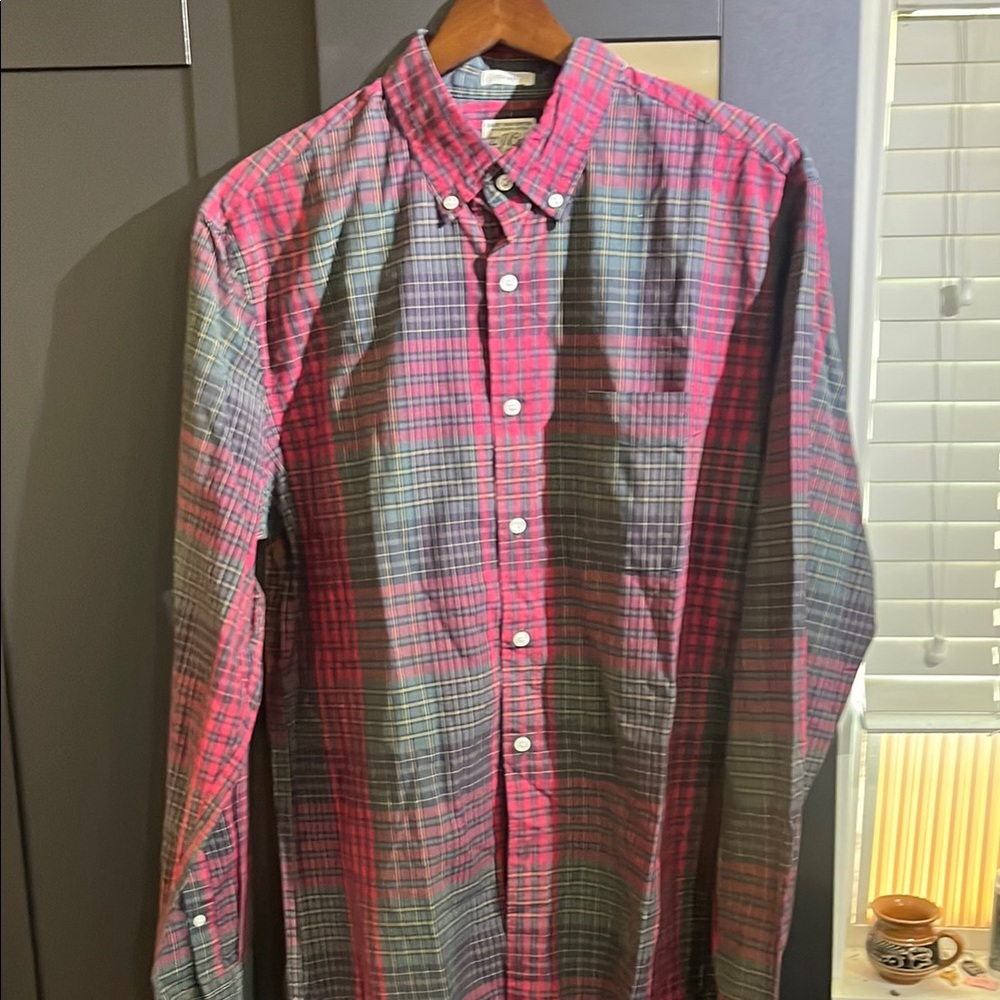Men's Plaid Button-Down Shirt jcrew oxford